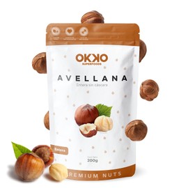 Avellana Entera 100% Natural Sin Cutícula, Calidad Premium 200g OKKO