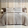 CozyTide 100% Cotton King Size Quilt(110x98 Inch),Dark Khaki Lightweight Waffle