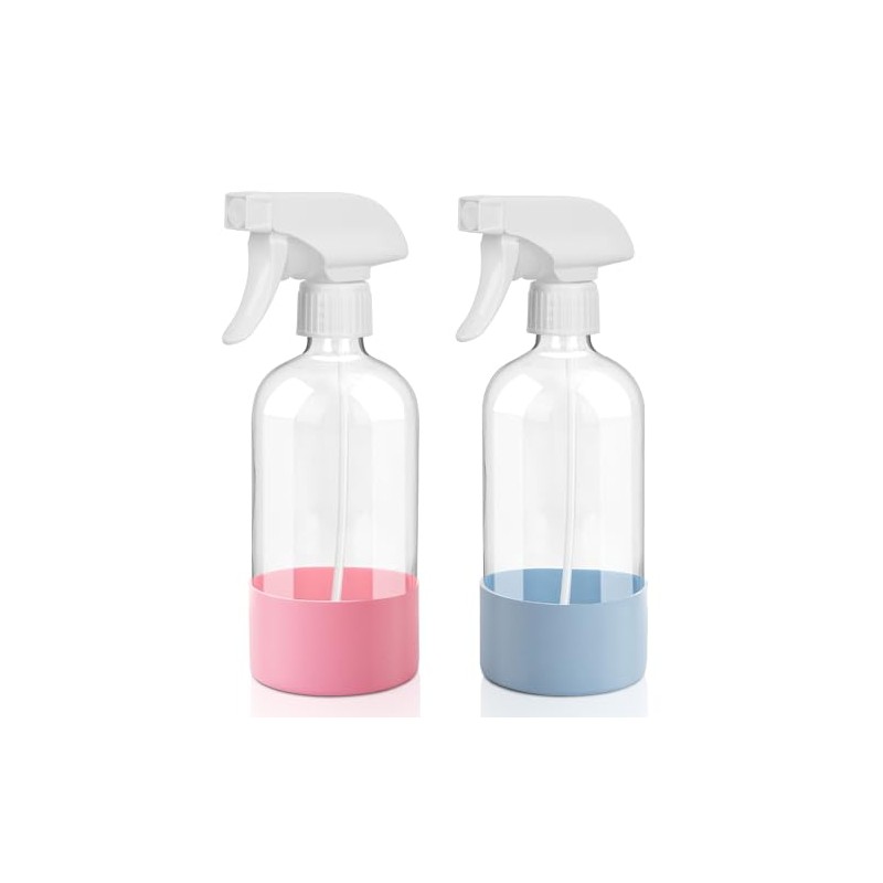UUJOLY Plastic Spray Bottle Trigger Empty Spray Bottles Clear Refillable