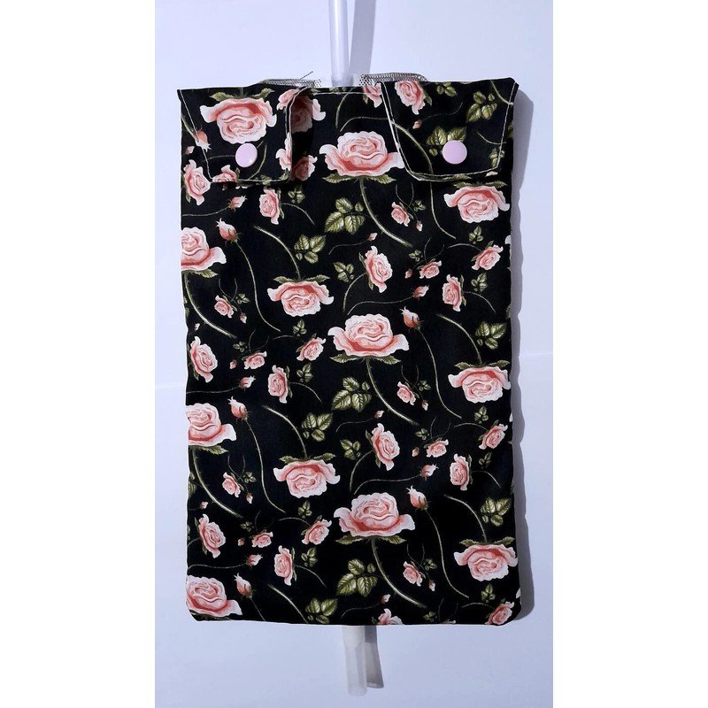 Pink Roses Print.Catheter Leg Bag Holder. Cover.