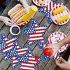 24 PCS Independence Day Star Shaped Placemats Set, 12" x