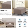 DKSLIPGO Square Jacquard Ottoman Covers Ottoman Slipcovers Folding Storage Stool