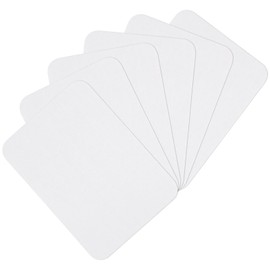 HARFINGTON 6Pcs Iron on Patches for Clothing Repair 3"x4-1/4" Fabric Patch Cotton Decorating for Clothes Pants Bag, White