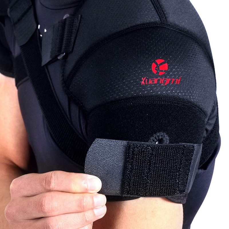 Kuangmi Double Shoulder Support Brace Strap Wrap Neoprene Protector (Medium)