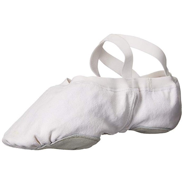 Bloch Women's Dance Men's Pump Split Sole Canvas Ballet Slipper/Shoe, White, 8.5