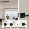 KAMOTA Privacy Door Levers, 8 Pack Matte Black Door Handles