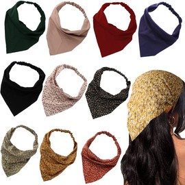 Jaciya Hair Scarfs Head Bandanas for Women Fashion Floral Triangle Head Scarf Hair Accessories