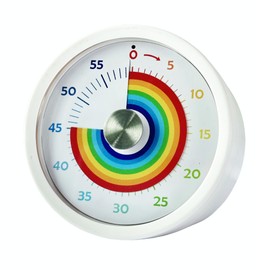 Keduzer Visual Timer, Kitchen Timer Rainbow Disk 60 Minute Countdown Timer for Kids and Adults, Silent Time Management Tool(Rainbow)