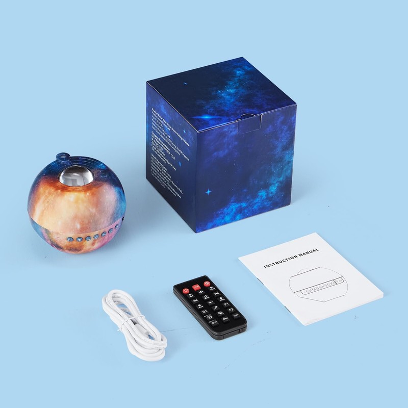 PIKOY Galaxy Projector,105 Light Modes Star Projector Light,15 White Noises+5.3