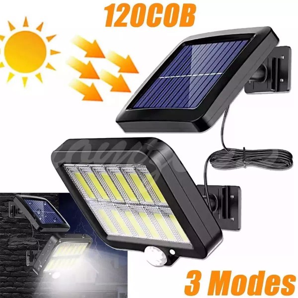 Unbranded LED Solar Flood Light Security Wall Yard Outdoor Street