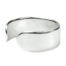 Queenberry 925 Sterling Silver Round Plain Ring Clip-on Cuff Earrings/Ear Wrap