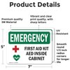 (2 Pack) First Aid Kit AED Inside Cabinet With Symbol
