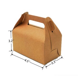 AKLVBL NICEWAY 30 Pack Brown Gable Gift Boxes Kraft Gift Box Candy Treat Boxes, Smal...