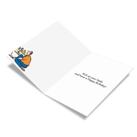 NobleWorks - 1 Funny Women's Birthday Card with Envelope - Cartoon Humor, Stationery Bday Celebration Card for Wife, Women - No-Nonsense Heel C6379BDG