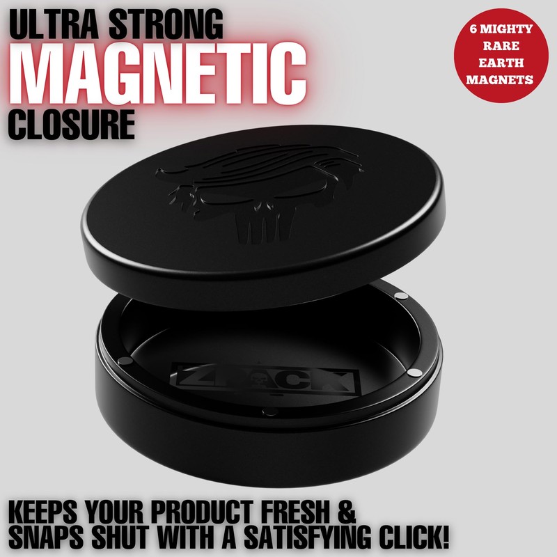 ZPACK Magnetic Metal Can, Holder, Metal Container, Carved Tin with