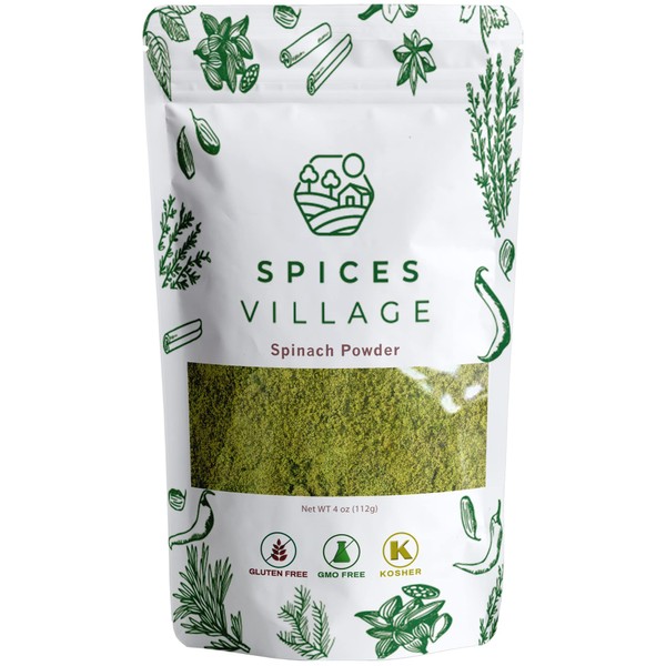 SPICES VILLAGE Dried Spinach Powder [4 oz] - Natural Ground
