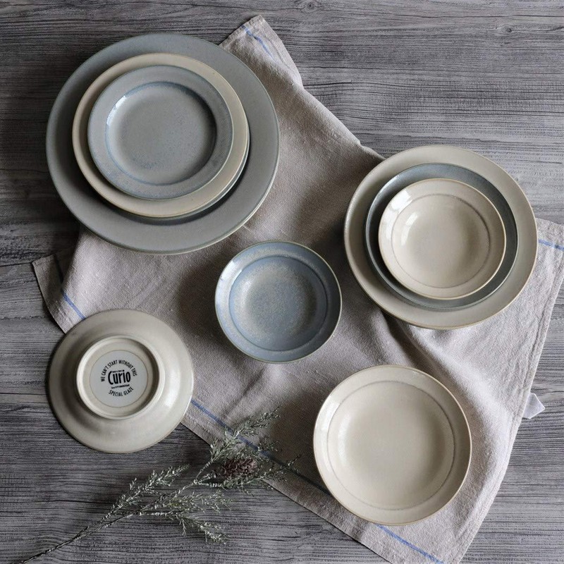 Minoru Pottery Mino Ware Curio 135 Bowl, Beige, Set of