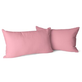 Amolavet Cushion Cover 40 x 80 cm, Pink, Set of 2 Pillowcases 40 x 80 cm with Envelope Closure, Made of Brushed Microfibre