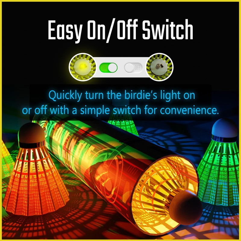 EAGLES LED Badminton Shuttlecocks - 5 Pack Lighting Birdies