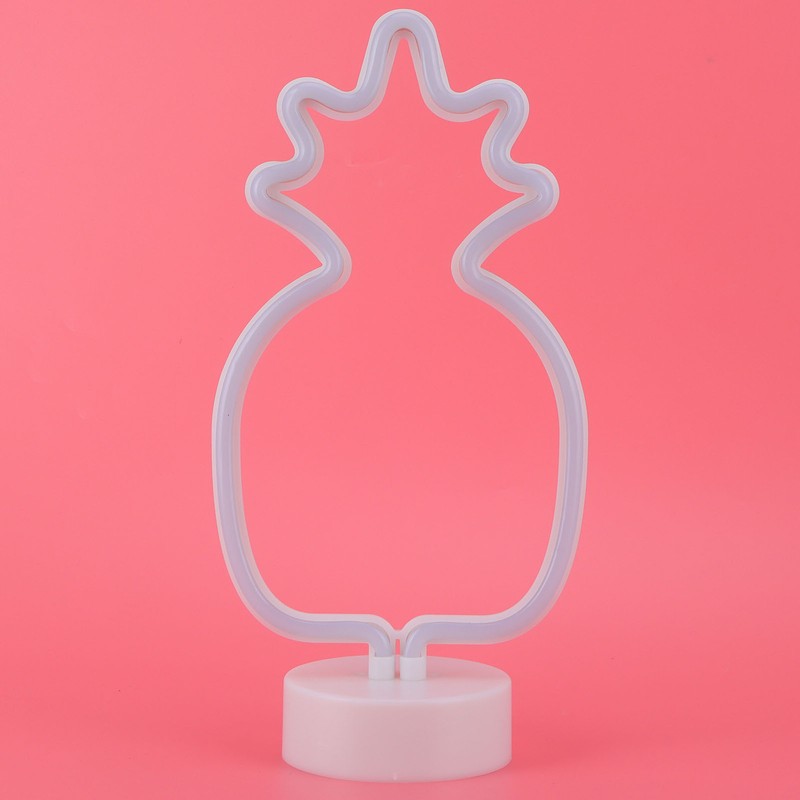 Tabletop Neon Sign Light Unique Shaped Night Lamp with Holder