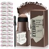Eyebrow Stamp Stencil Kit - Long-Lasting Eyebrow Powder with Blush,