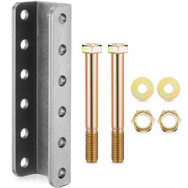 MorningRo Adjustable Coupler Channel or Lunette Ring with 2 Sets Mounting Bolts 3-inch ID x 11-3/4-inch for Trailer Towing