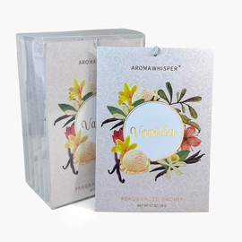 Vanilla Large Scented Sachets - 8 Pack, Long-Lasting Home Fragrance Sachet Bags, Large Fresh-Scented Packets, Sachets for Drawer and Closet