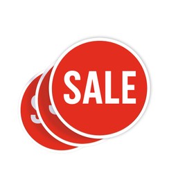 3‑Pack "SALE" stickers 290 mm Round Shop Window Vinyl Decals for Storefront Events,  – Indoor / Outdoor Retail Signage