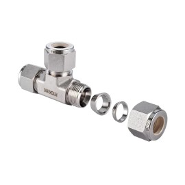 FITOK 316 Stainless Steel Tube Fitting Union Tee 5/8" Tube OD, SS-TTT-FL10