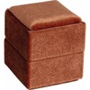 Eliana and Eli Madison Rust Velvet Ring Box (Silver)