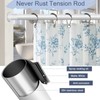 YNL White Shower Curtain Rod 32-94 Inch(2.7-7.8ft), Non-Slip, Never Rust,