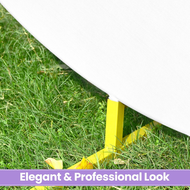 Spandex Round Arch Backdrop Cover 150cm White – Stretch-Fit Wrinkle-Resistant