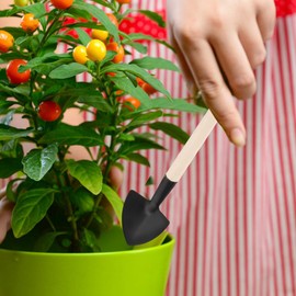 OFFSCH Mini Gardening Tool Set 3-Piece Stainless Steel Hand Shovel Trowel for Planting Weeding Transplanting and Potting Suitable for Indoor and Outdoor Garden Plants