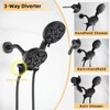 KAPHOME 2 Handle Shower Faucet Set With Handheld Shower Head,Dual