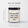 Maltese Dog Lover's Funny Gift: Vanilla Soy Candle, 9oz, Hand-Poured,
