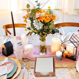 Shonmogar Rattan Napkin Holder,Flat Napkin Holder for Table,Wicker Napkin Holders for Paper Napkins,Cocktail Napkin Holder for Kitchen Dining Table Restaurant Party Bar Holiday, Honey Brown