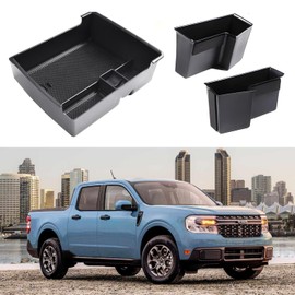 GafeSkui Center Console Storage Organizer Tray and Front Door Armrest Storage Box Door Handle Pocket Insert Interior Compatible with Ford Maverick 2022-2025 Accessories