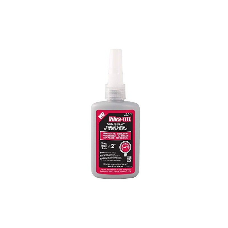 Vibra-TITE 446 Red High Pressure Refridgerant Anaerobic Thread Sealant, 50ml