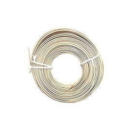 100' FT Round Telephone Cord Ivory 24 Gauge 4 Conductor Phone Cable Line Modular Standard Round Wire 24-4 Data Audio Signal Transfer Telephone Extension Cable, Bulk Roll