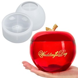 Apple Jar Resin Molds Extra Large, 5inch Jars Silicone Molds with Lid for Epoxy Resin Casting for DIY Jewelry Storage Box, Candy Container, Candle Vessel, Home Decoration