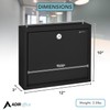 Adir Metal Suggestion Box with Lock and Slot, Wall Mount