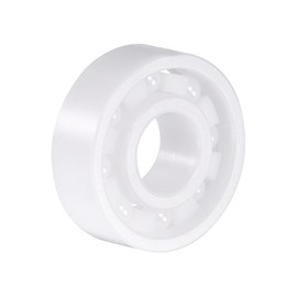 sourcing map 696 Full Ceramic Bearing 6 x 15 x 5mm Miniature Deep Groove Bearing Smooth Zirconia Ceramic Bearing for High-Speed Applications Z2 ABEC3(P6)