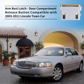Vanshly 2 Pack Front Armrest Lid Latch Console Lock Fits for 2003 2004 2005 2006 2007 2008 2009 2010 2011 Lincoln Town Car