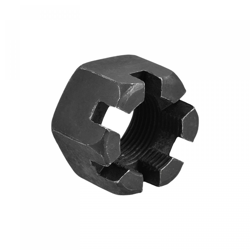 sourcing map M20x1.5mm Hexagon Slotted Nut, Grade 4.8 Carbon Steel