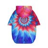 Howilath Pup Dog Zipper Hoodie, Tie-dye Radial Spiral Fashion Dog