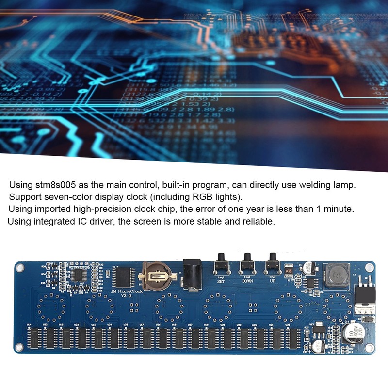 STM8S005 DC Control 12V 1A Electronic IN14 Nixie Tube LED