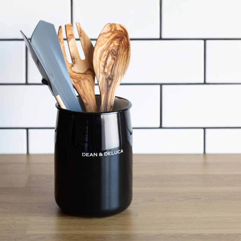 Dean and Deluca Black Enameled Kitchen Tool Holder