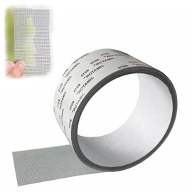 Jzswiepa Screen Repair Tape with Strong Adhesive, Ideal for Windows and Doors, Provides Convenient and Quick Mesh Repair Patching for Tears and Holes（Gray）