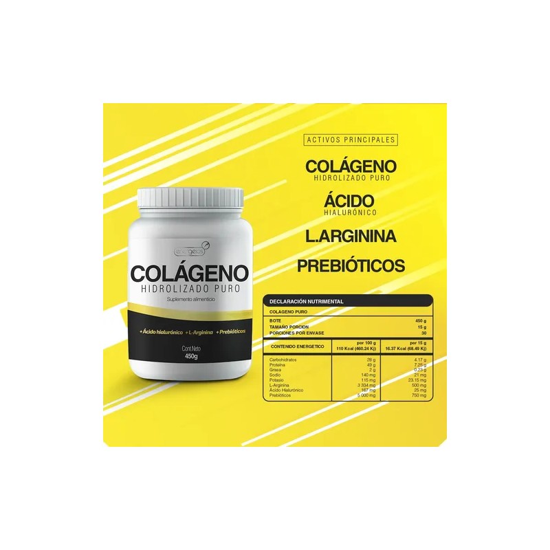 Cólageno Hidrolizado Energeios 450g Vitamina D3 Zinc Y C Cap