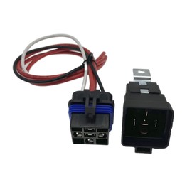 HYXUAN 1 Pack 60/80 Amp 12 Volt Waterproof Automotive Relay with Pigtail, 5-Pin Heavy Duty 12 AWG Tinned Copper Wires Marine Relays Compatible with Boats Auto Fan Cars